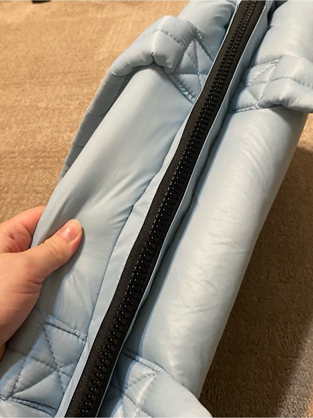 New {Sephora | Beauty Insider} Light Blue Quilted Tote Bag - Picture 14 of 14
